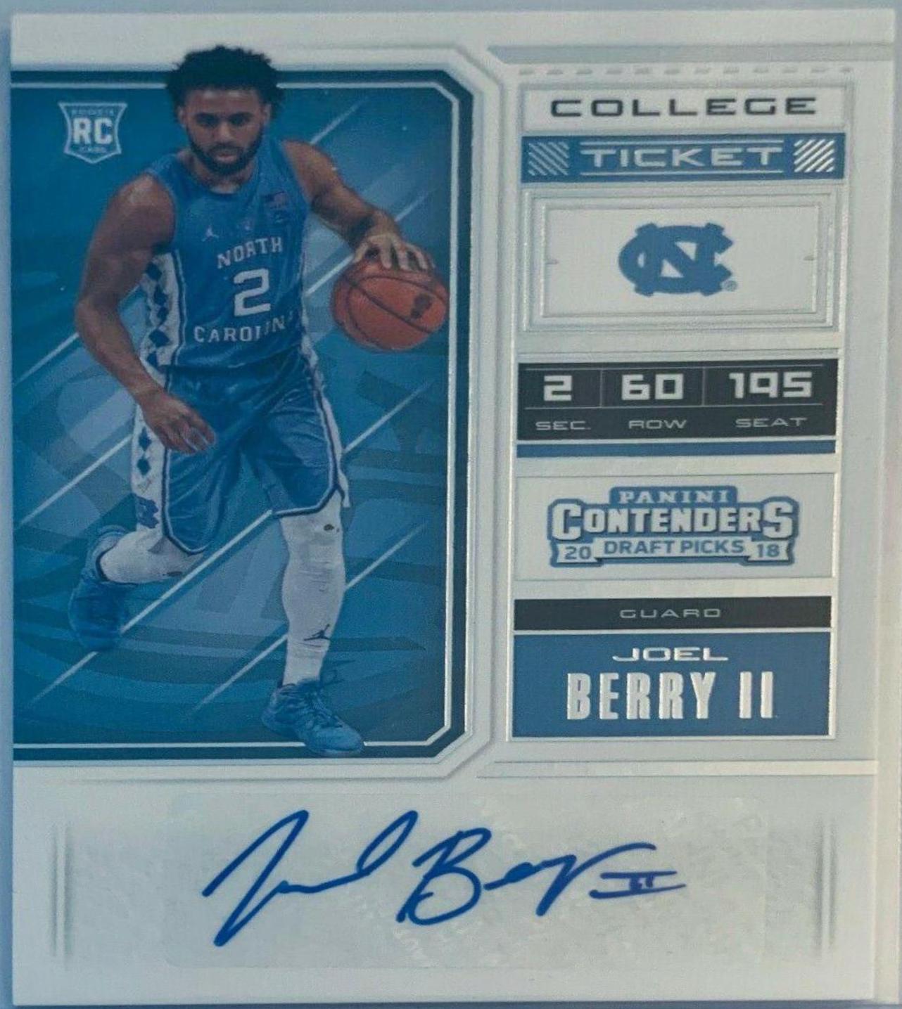 Joel Berry II Autograph #104