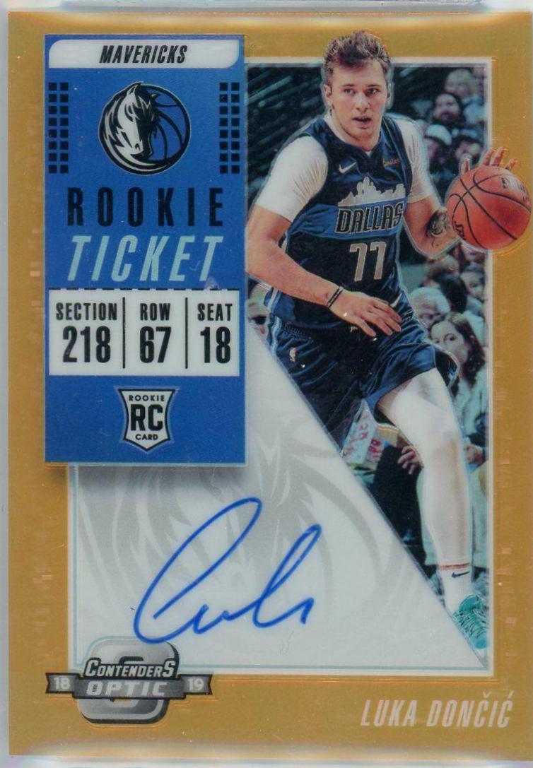 Luka Doncic [Dribbling Autograph Orange] #128