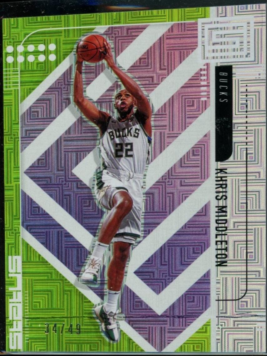 Khris Middleton [Green Escher Squares] #76