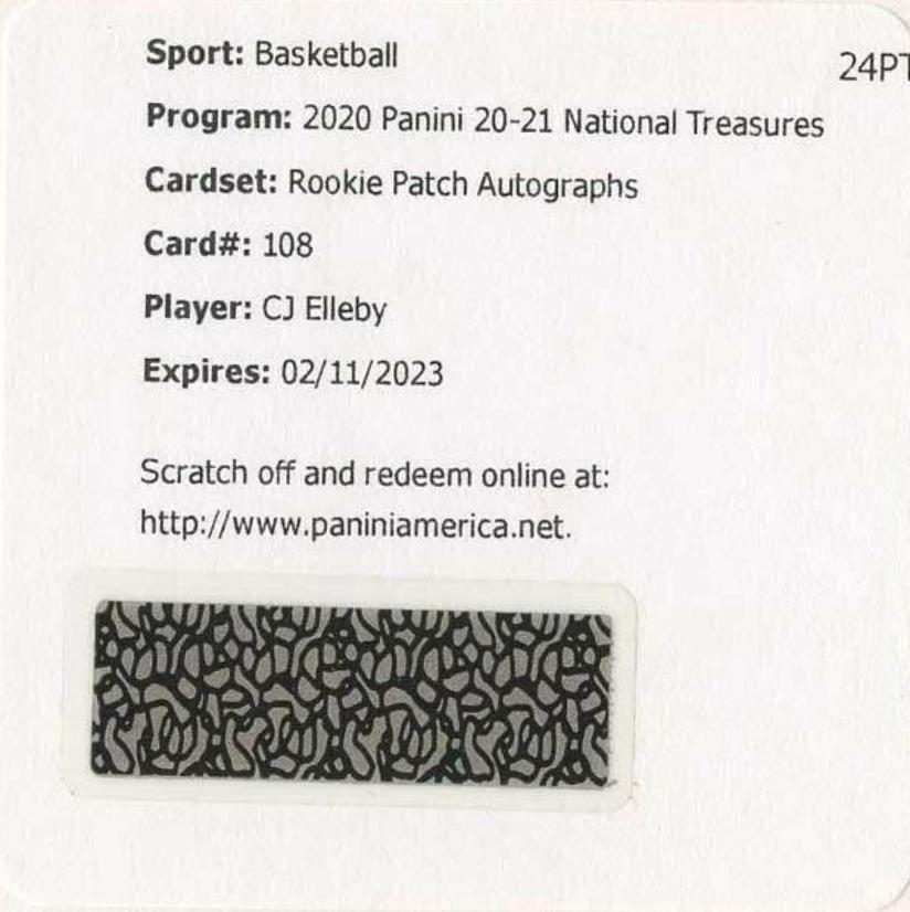 CJ Elleby [Patch Autograph] #108