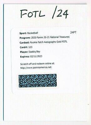 Saddiq Bey [Patch Autograph Gold FOTL] #123