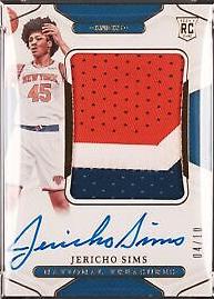 Jericho Sims [Patch Autograph Gold] #106