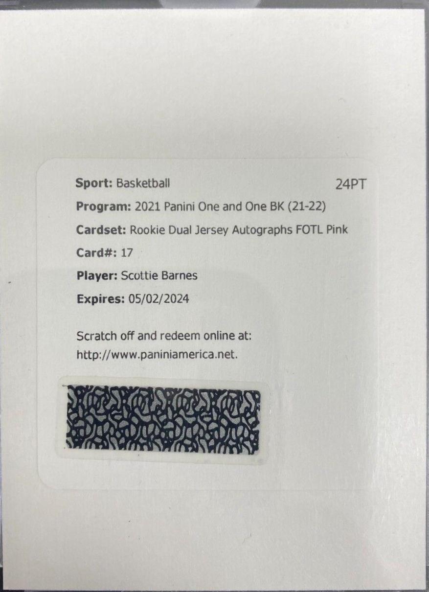 Scottie Barnes [Pink] #RD-SBA