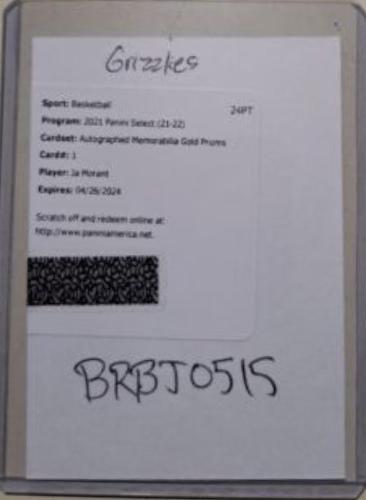 Ja Morant [Gold Prizm] #AM-JAM