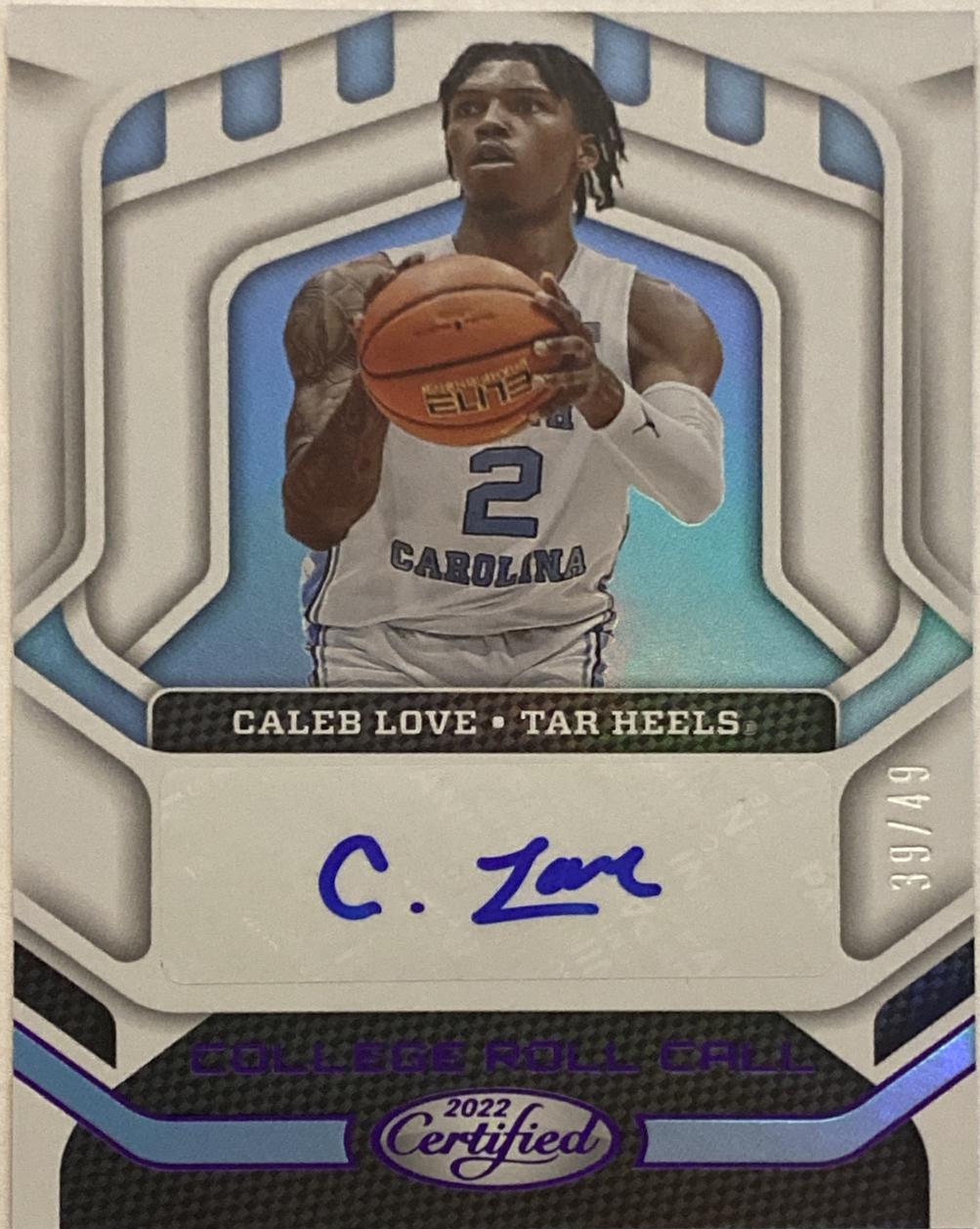Caleb Love [Purple] #CRC-CLO