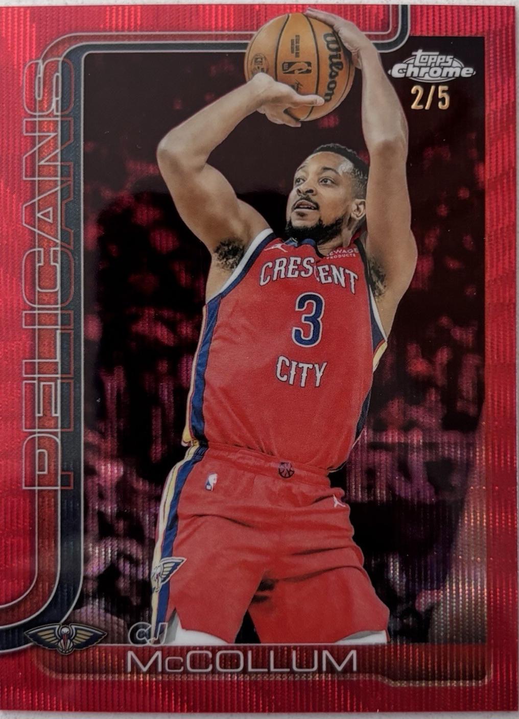 CJ McCollum [RayWave Red Refractor] #136