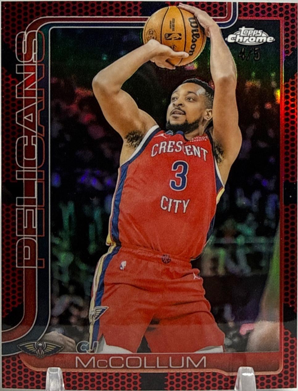 CJ McCollum [Red Basketball Refractor] #136