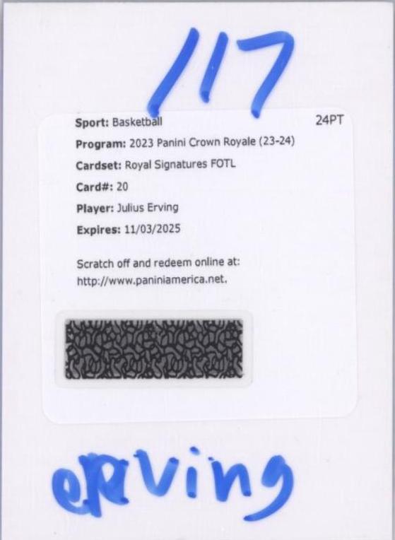 Julius Erving [FOTL] #20