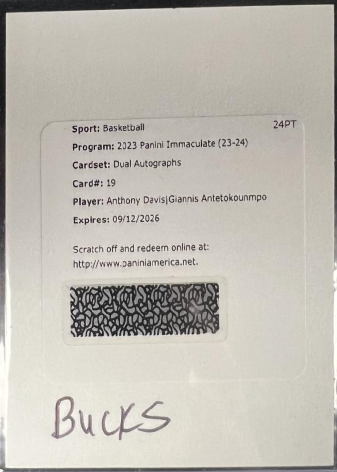 Anthony Davis / Giannis Antetokounmpo #19