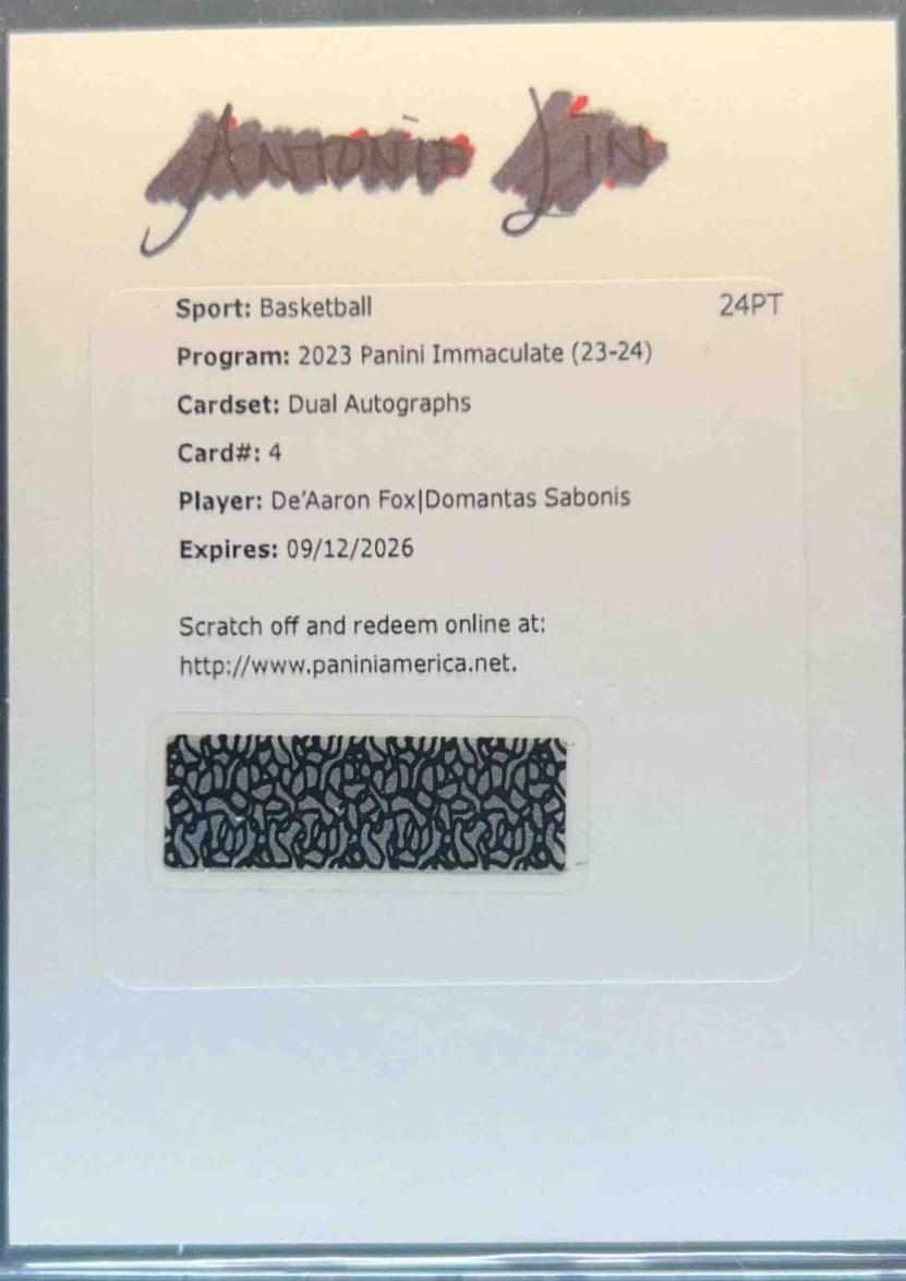 De'Aaron Fox / Domantas Sabonis #4