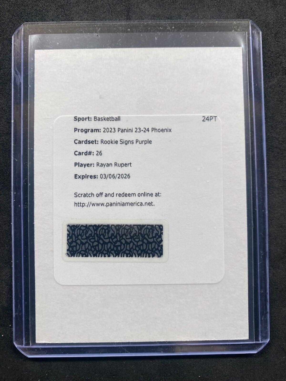 Rayan Rupert [Purple Autograph] #26