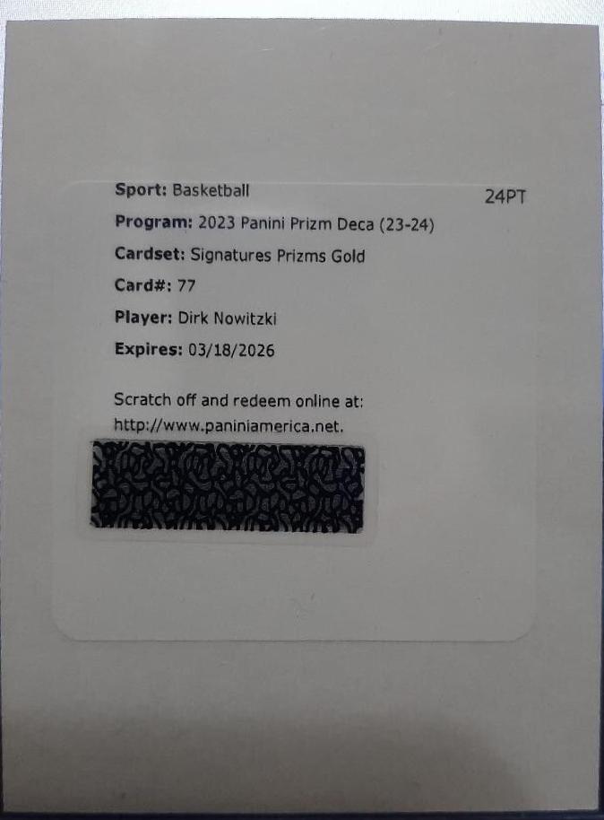 Dirk Nowitzki [Gold] #DS-DIR