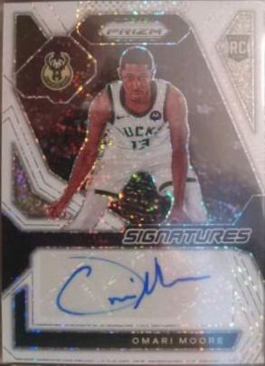 Omari Moore [White Sparkle Prizm] #RSI-MOO