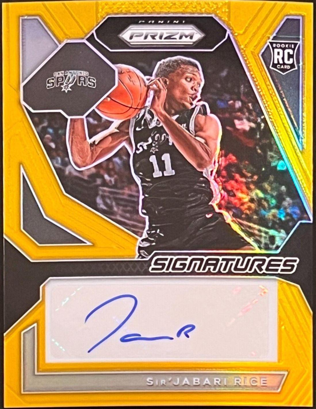 Sir'Jabari Rice [Gold Prizm] #RSI-SJR