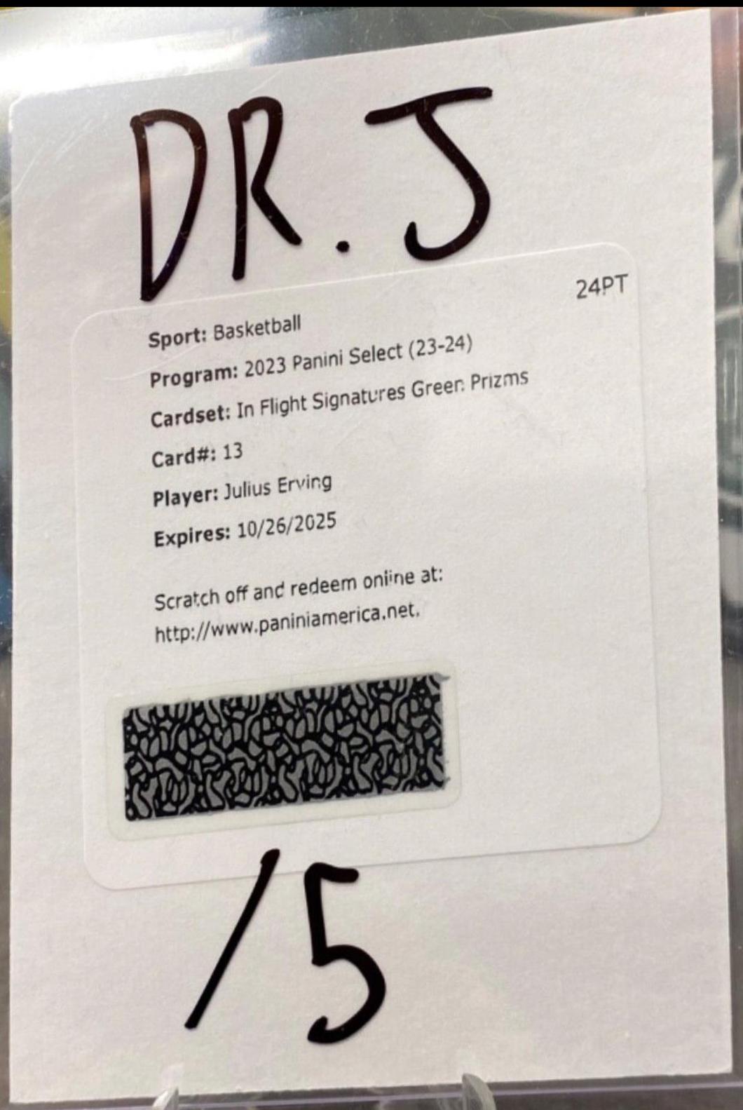 Julius Erving [Green Prizm] #IFS-ERV