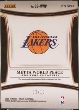 Metta World Peace [Gold Prizm] #25