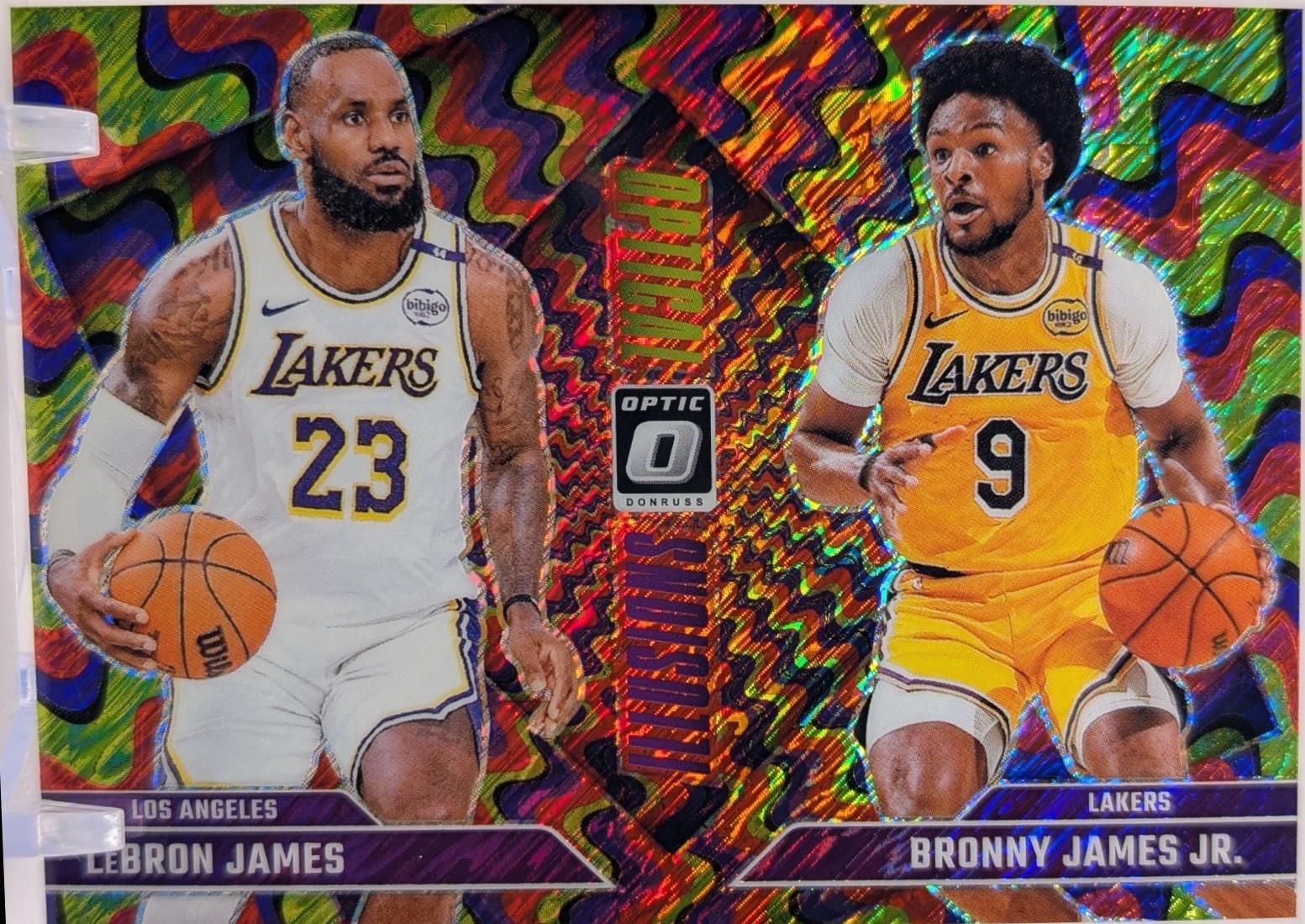 Bronny James Jr. / LeBron James [Red Shimmer] #2