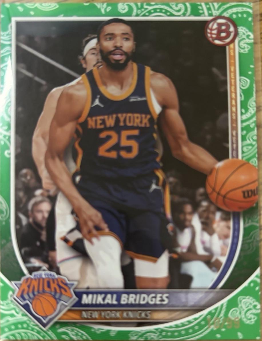 Mikal Bridges [Green Pattern Border] #152