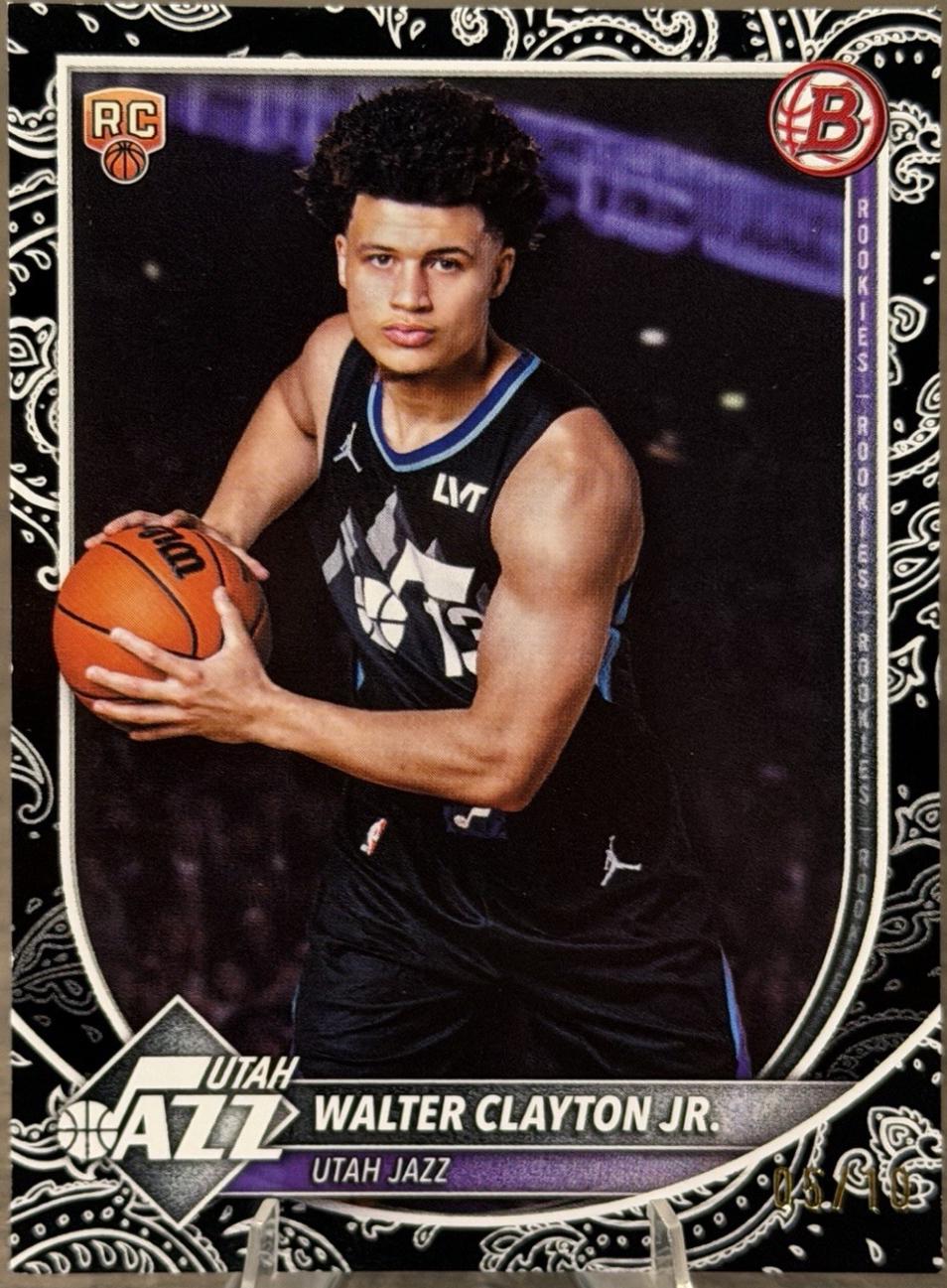 Walter Clayton Jr. [Black Pattern Border] #18