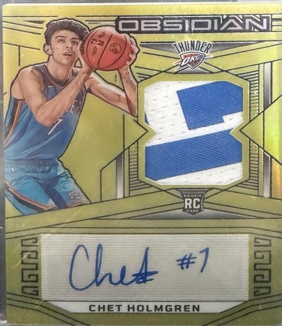 Chet Holmgren [Jersey Autograph Yellow Flood] #204