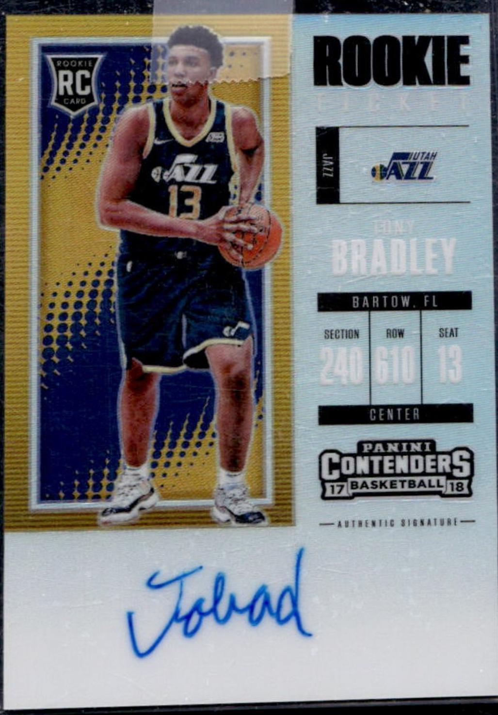 Tony Bradley [Vertical Autograph Premium Edition Gold] #127