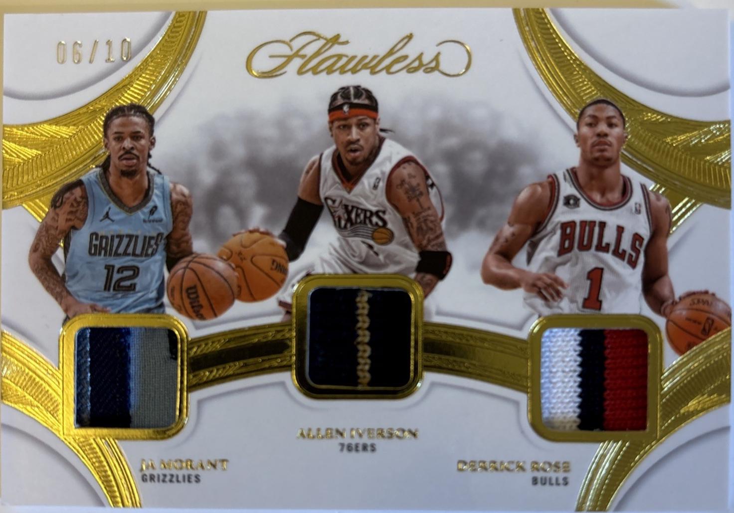 Ja Morant / Allen Iverson / Derrick Rose [Gold] #6
