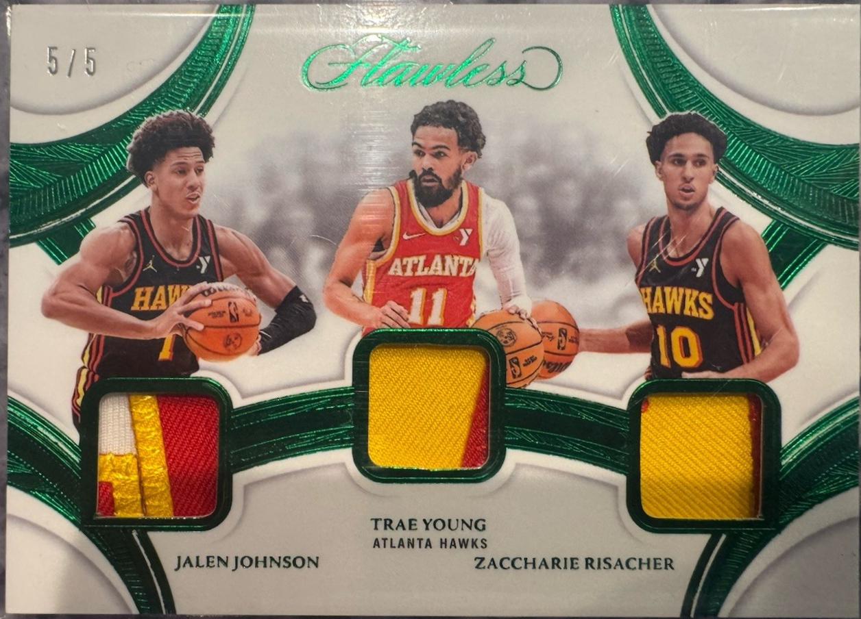 Jalen Johnson / Trae Young / Zaccharie Risacher [Emerald] #12