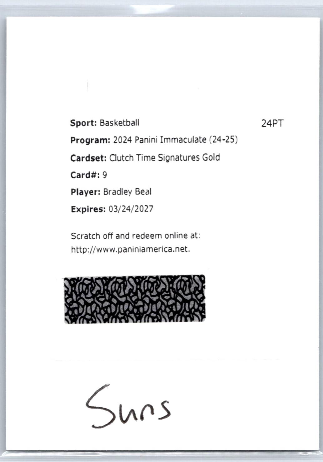 Bradley Beal [Gold] #9