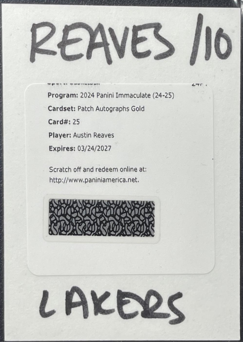 Austin Reaves [Gold] #25