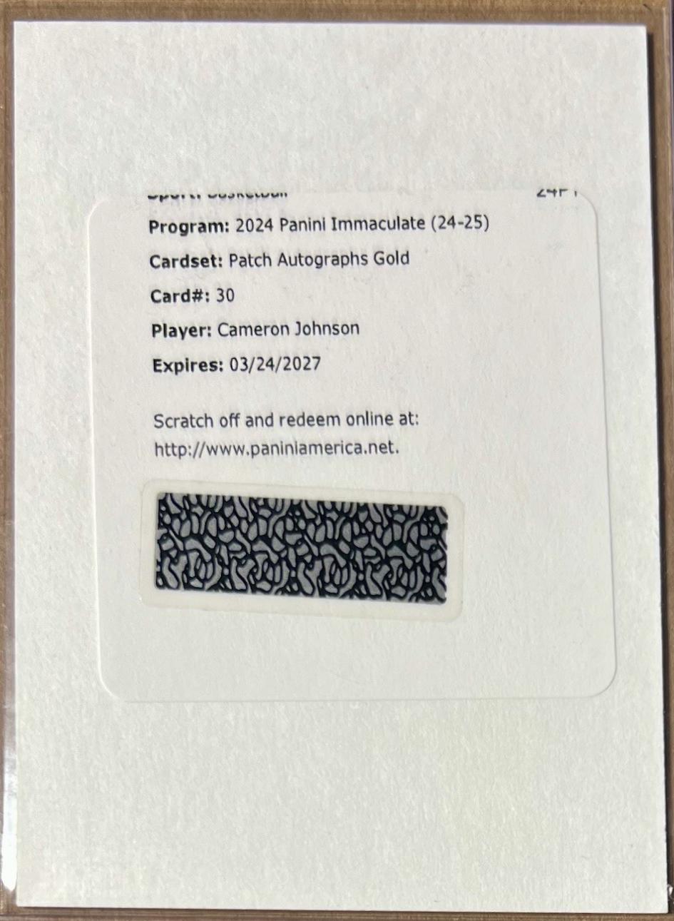 Cameron Johnson [Gold] #30