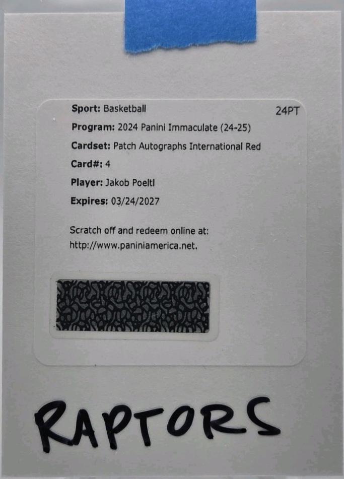 Jakob Poeltl [International Red] #4