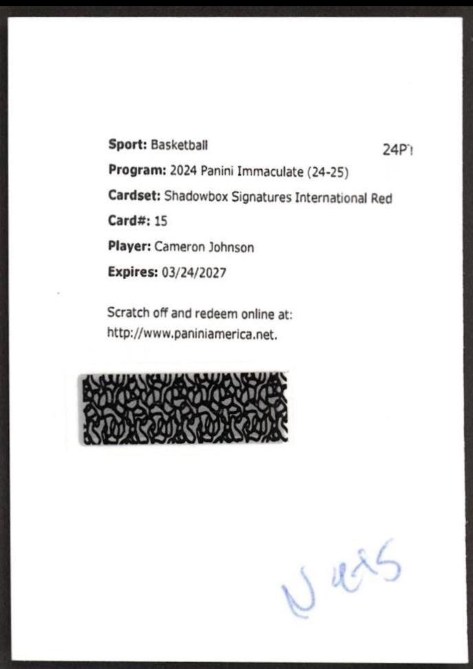 Cameron Johnson [International Red] #15