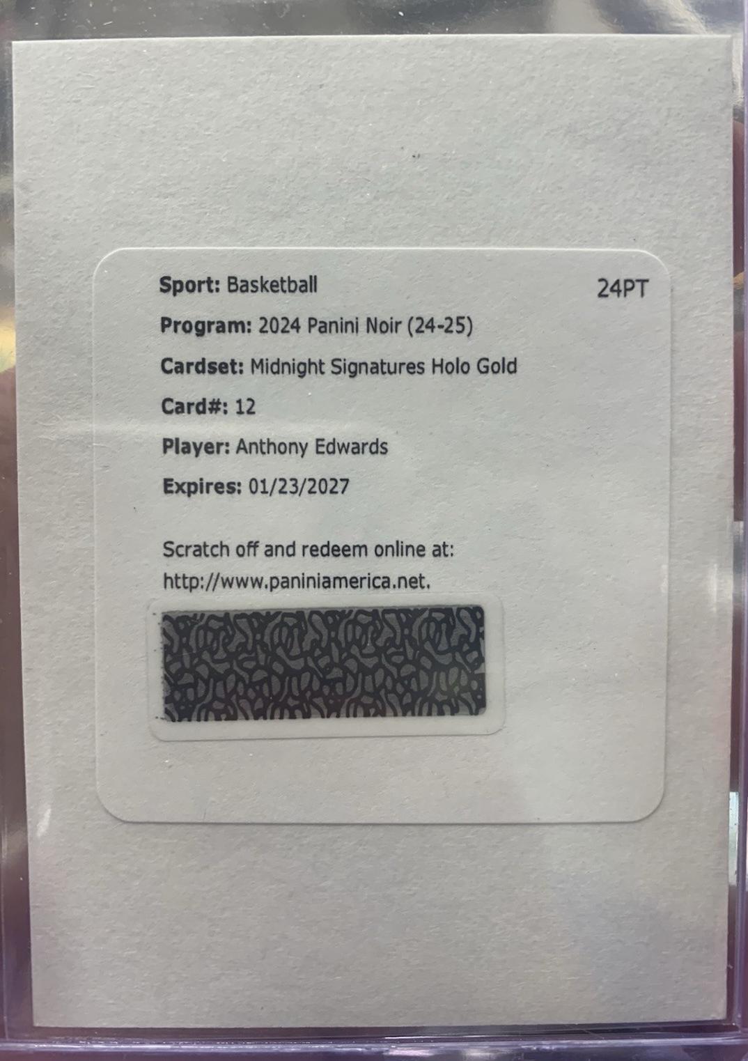 Anthony Edwards [Holo Gold] #12