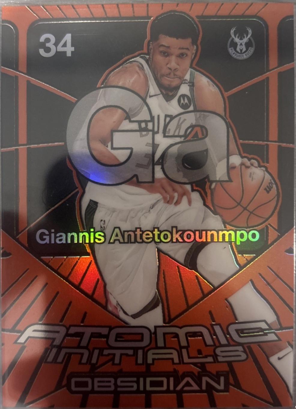 Giannis Antetokounmpo [Electric Etch Orange Flood] #12