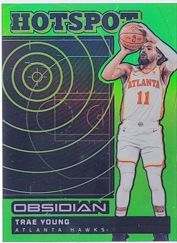 Trae Young [Electric Etch Green Flood] #15