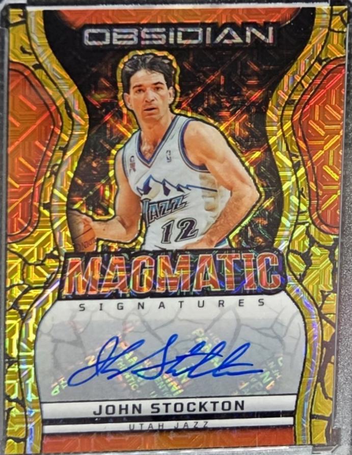 John Stockton [Electric Etch Gold Flood] #MS-JSU