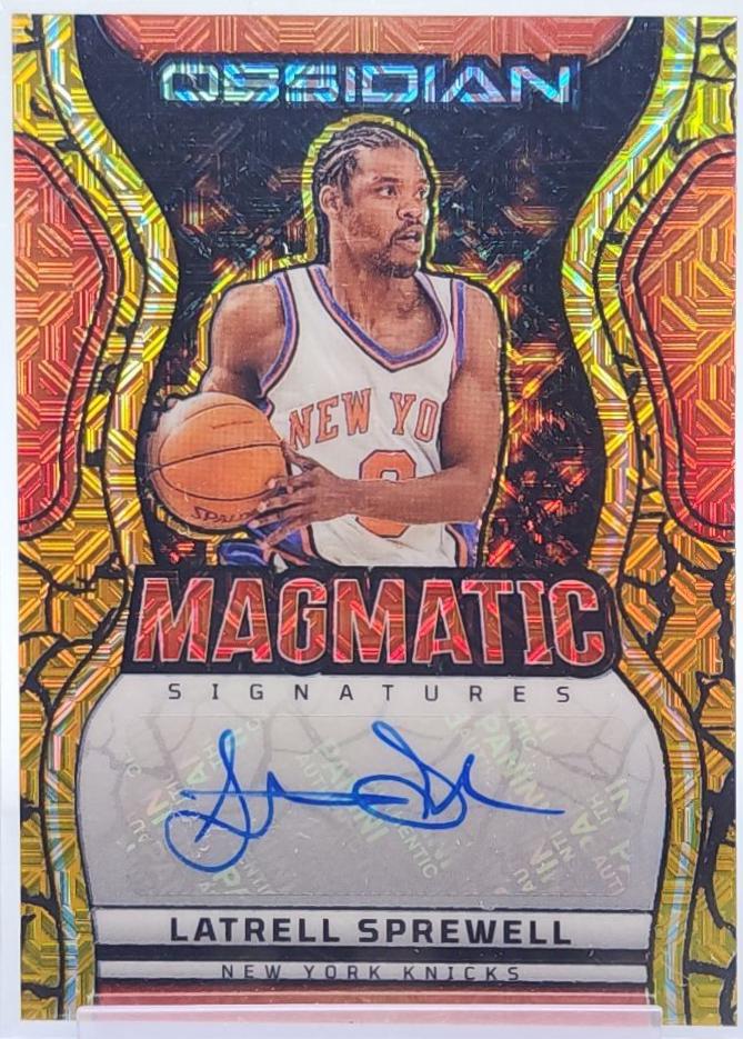 Latrell Sprewell [Electric Etch Gold Flood] #MS-LSN