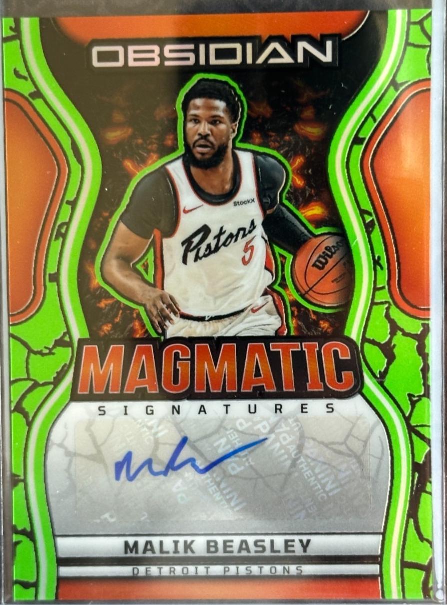 Malik Beasley [Electric Etch Green Flood] #MS-MBD