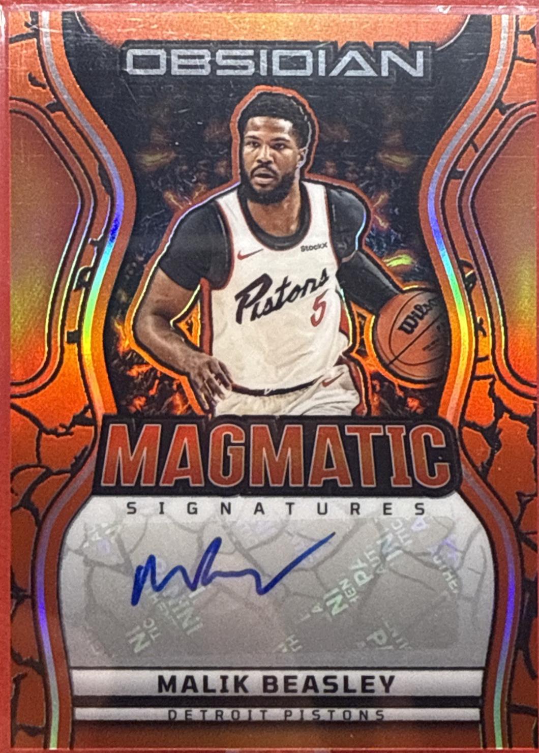 Malik Beasley [Electric Etch Orange Flood] #MS-MBD