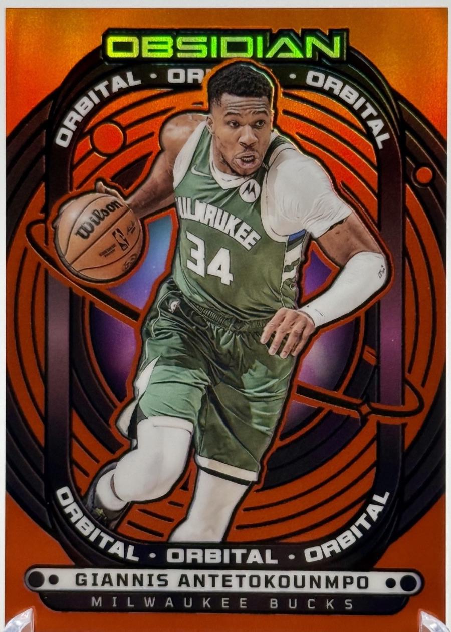 Giannis Antetokounmpo [Electric Etch Orange Flood] #13
