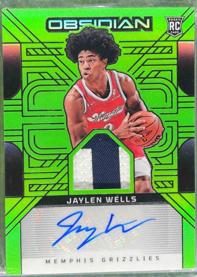 Jaylen Wells [Electric Etch Green Flood] #RJI-WEL