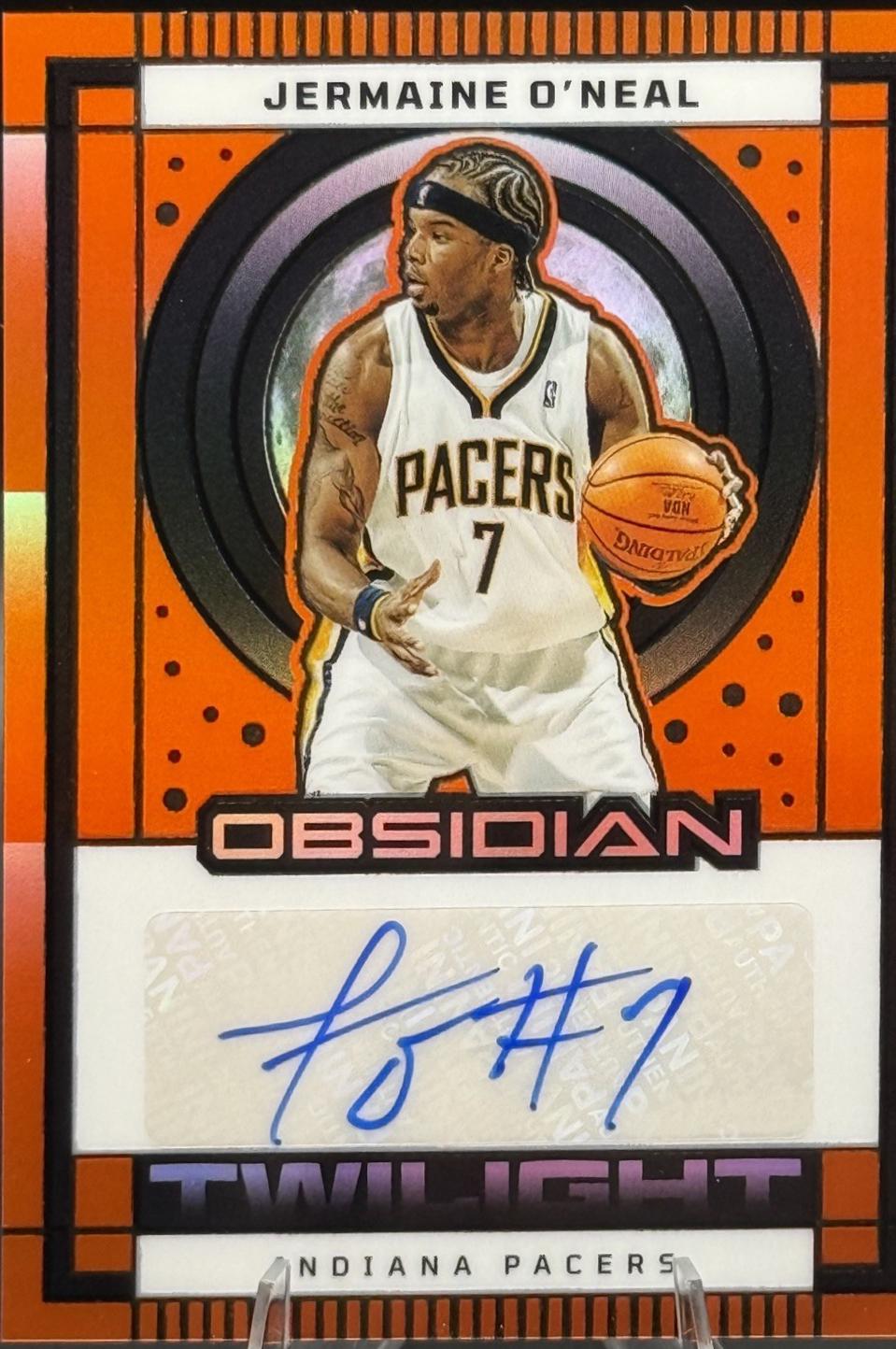 Jermaine O'Neal [Electric Etch Orange Flood] #TS-JON
