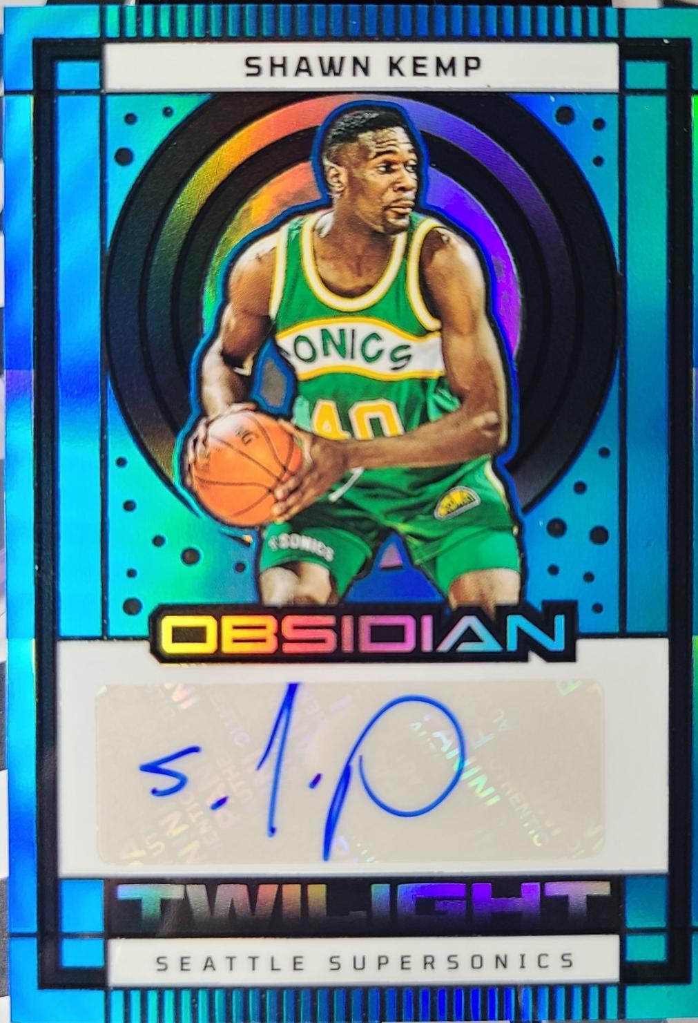 Shawn Kemp [Electric Etch Blue Flood] #TS-SKS