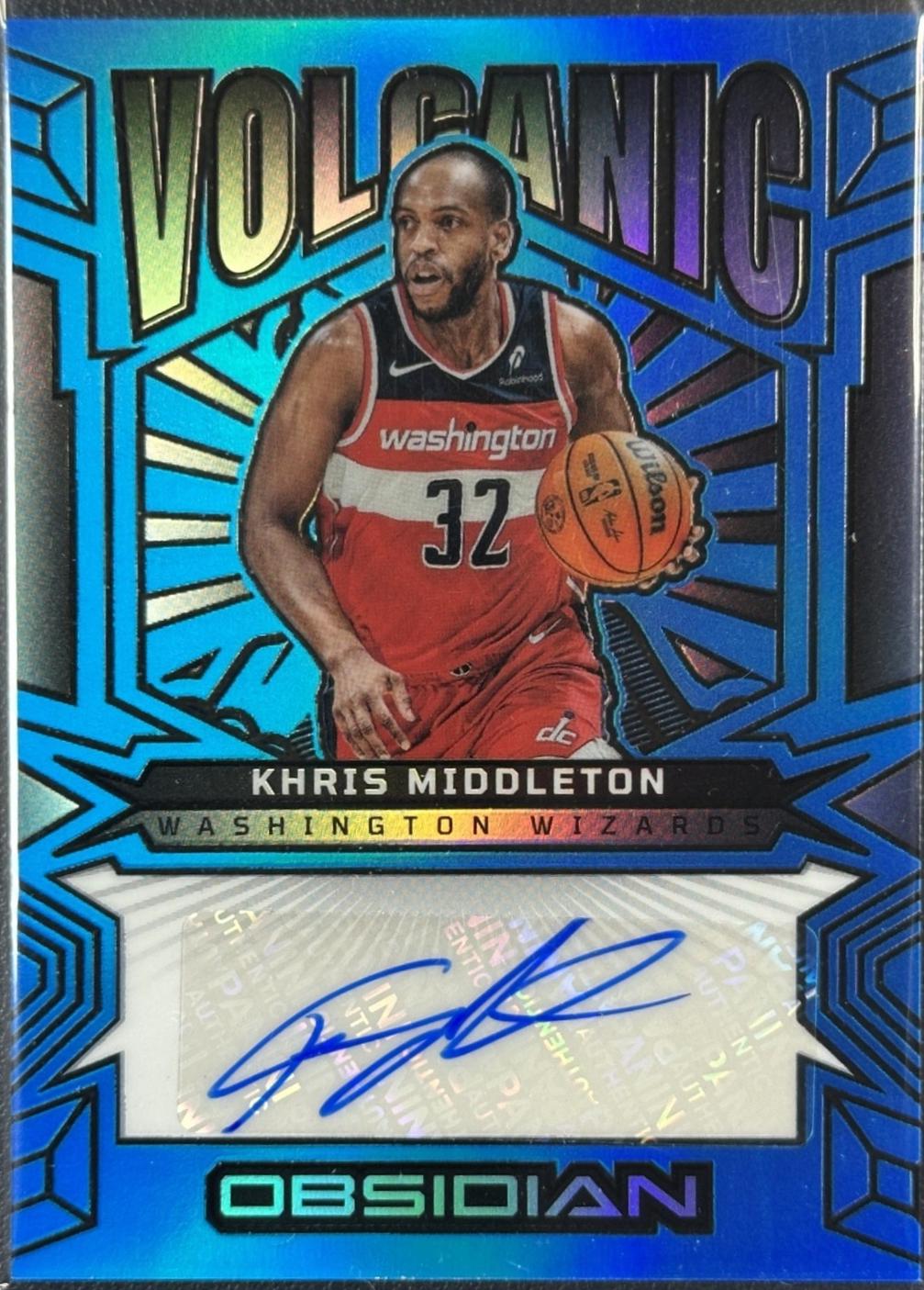 Khris Middleton [Electric Etch Blue Flood] #VS-KMW