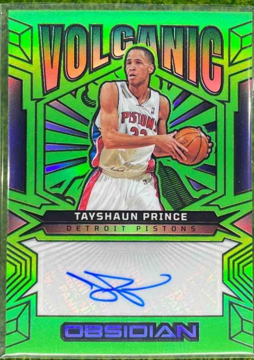 Tayshaun Prince [Electric Etch Green Flood] #VS-TPD