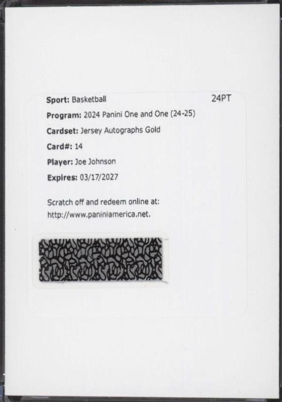 Joe Johnson [Gold] #14