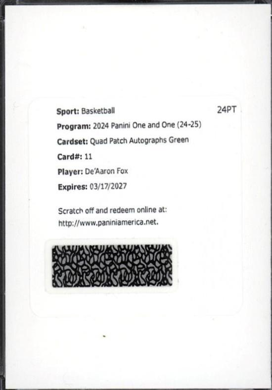 De'Aaron Fox [Green] #11