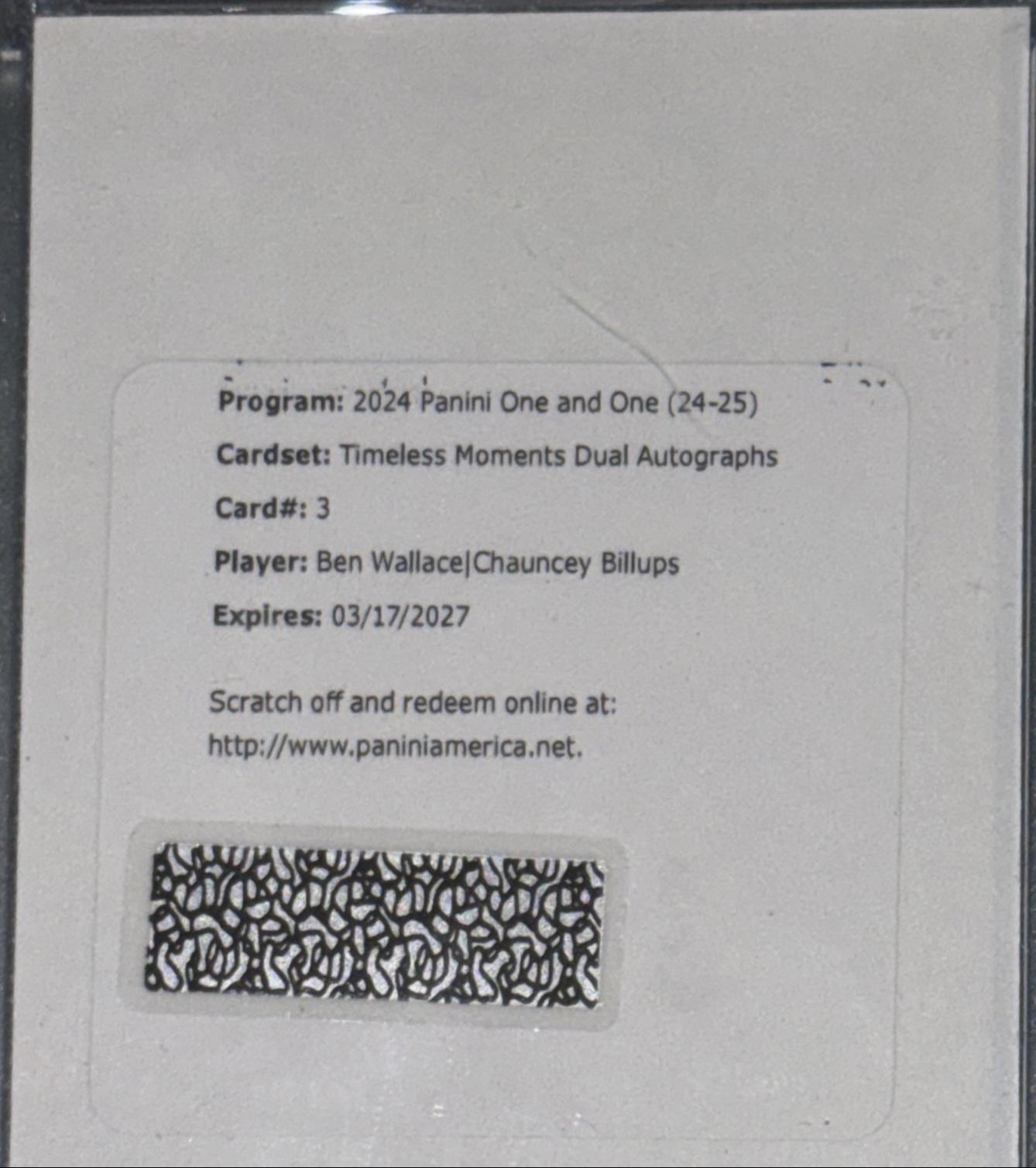 Ben Wallace/Chauncey Billups #3