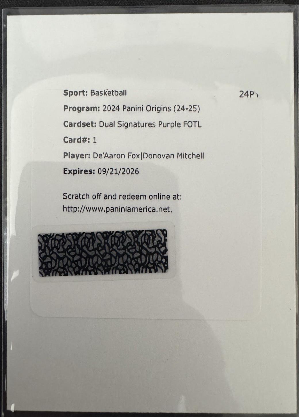 Donovan Mitchell / De'Aaron Fox [Purple FOTL] #1