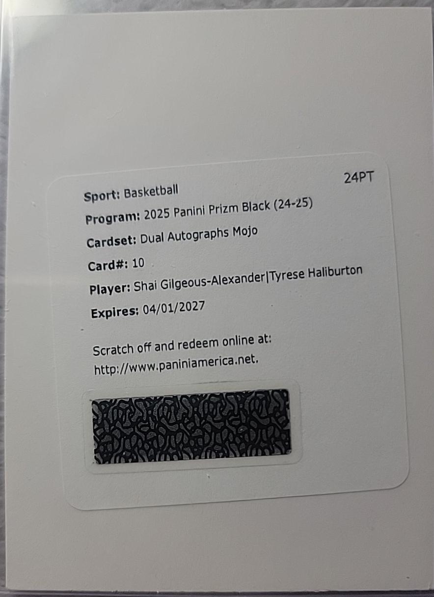Shai Gilgeous-Alexander / Tyrese Haliburton [Mojo] #10